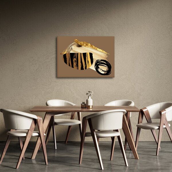 Obraz - Abstrakce golden brown N⁰2 (70x50 cm)