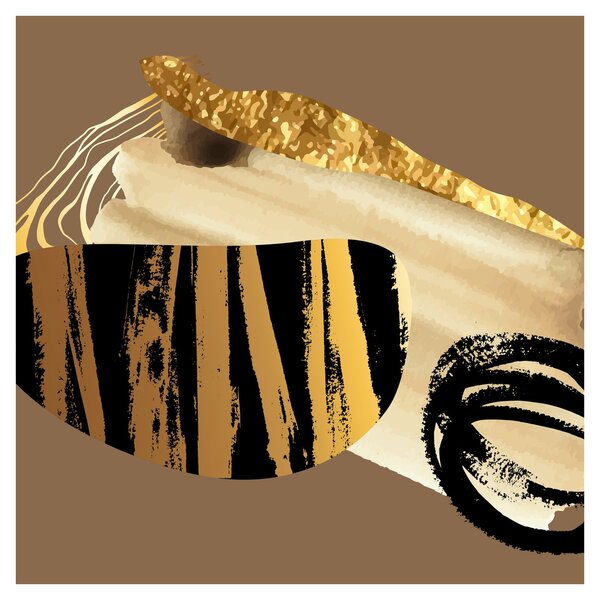 Obraz - Abstrakce golden brown N⁰2 (30x30 cm)