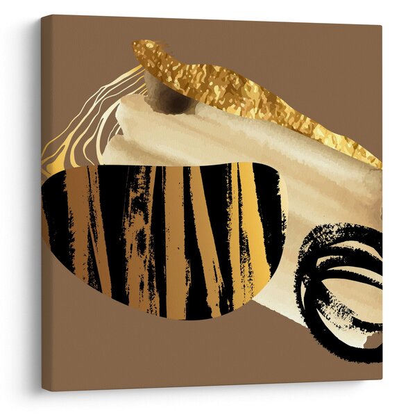 Obraz - Abstrakce golden brown N⁰2 (30x30 cm)