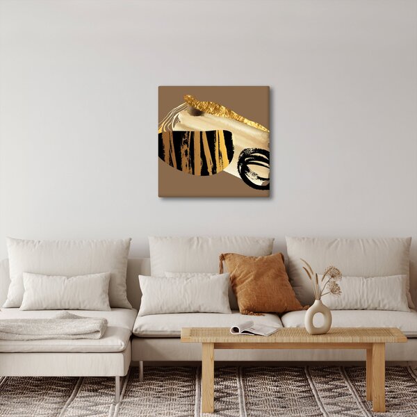 Obraz - Abstrakce golden brown N⁰2 (30x30 cm)