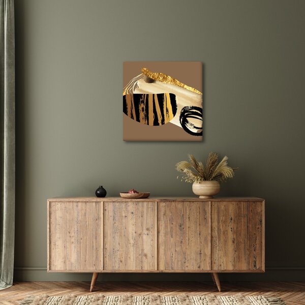 Obraz - Abstrakce golden brown N⁰2 (30x30 cm)