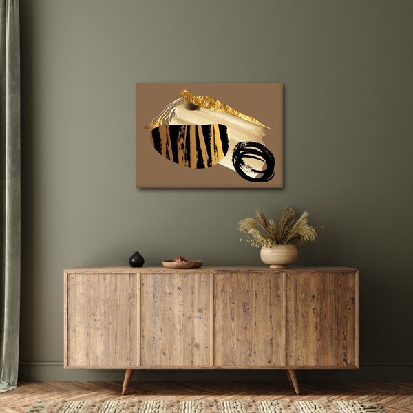 Obraz - Abstrakce golden brown N⁰2 (70x50 cm)