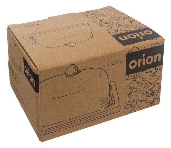 Bílá porcelánová máslenka s bambusovým táckem Orion Whiteline