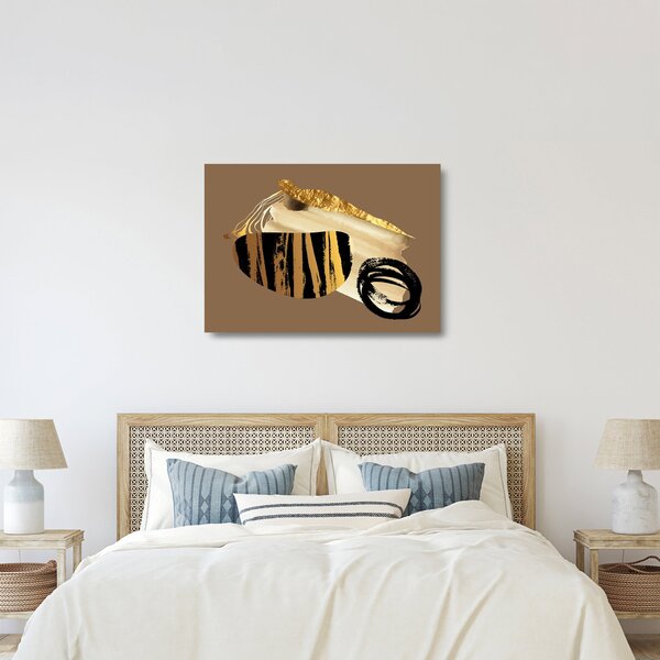 Skleněný obraz - Abstrakce golden brown N⁰2 (70x50 cm)