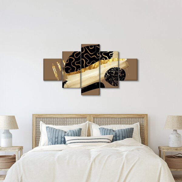 Obraz - Abstrakce golden brown N⁰3 (125x70 cm)
