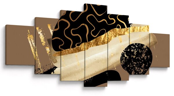 Obraz - Abstrakce golden brown N⁰3 (210x100 cm)