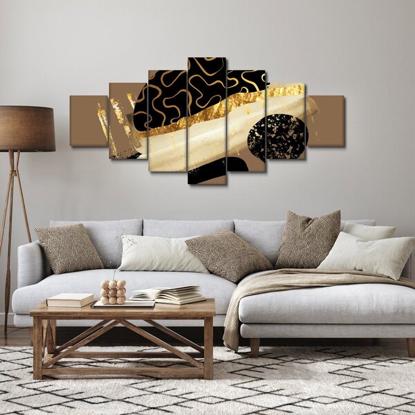 Obraz - Abstrakce golden brown N⁰3 (210x100 cm)