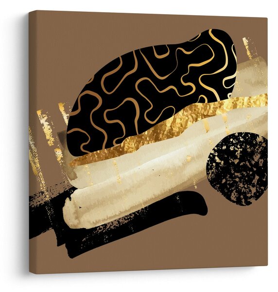 Obraz - Abstrakce golden brown N⁰3 (30x30 cm)