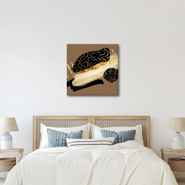 Obraz - Abstrakce golden brown N⁰3 (30x30 cm)
