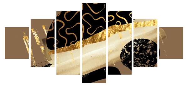 Obraz - Abstrakce golden brown N⁰3 (210x100 cm)