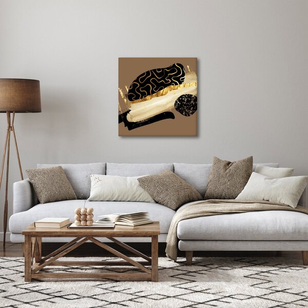 Obraz - Abstrakce golden brown N⁰3 (30x30 cm)