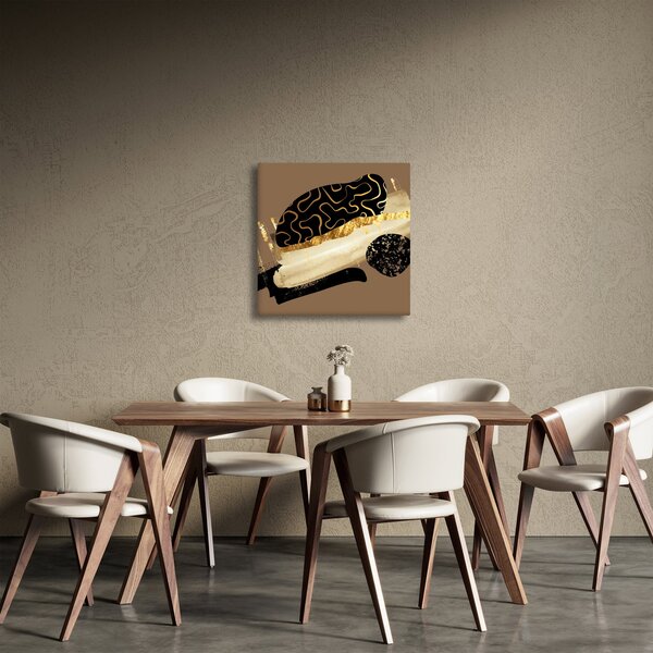 Obraz - Abstrakce golden brown N⁰3 (30x30 cm)