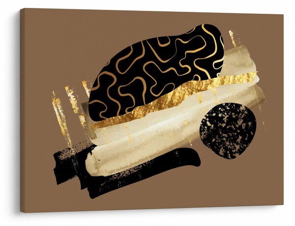 Obraz - Abstrakce golden brown N⁰3 (70x50 cm)