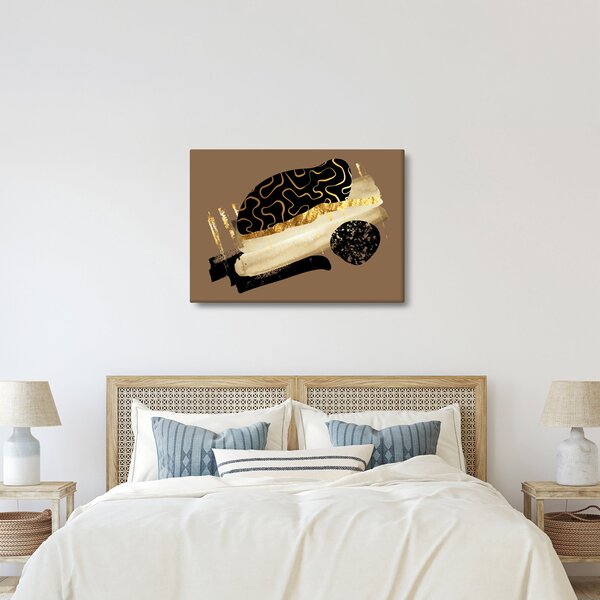 Obraz - Abstrakce golden brown N⁰3 (70x50 cm)