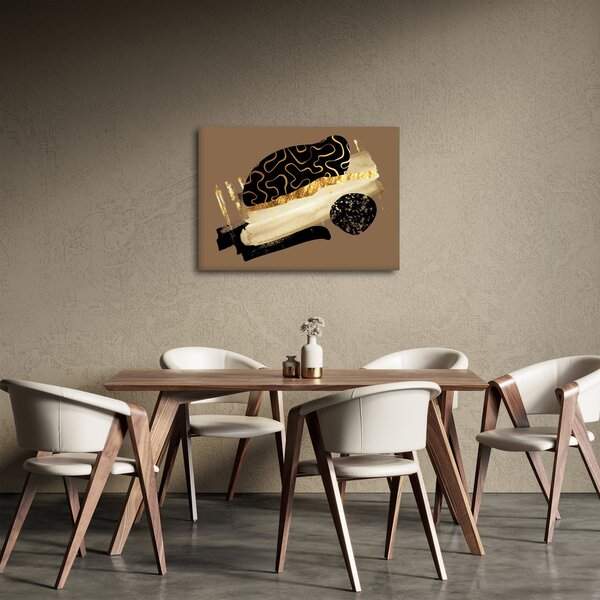 Obraz - Abstrakce golden brown N⁰3 (70x50 cm)