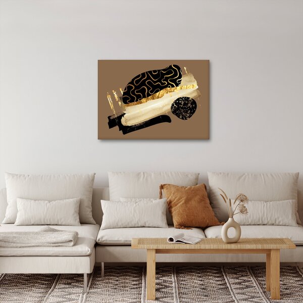 Obraz - Abstrakce golden brown N⁰3 (70x50 cm)