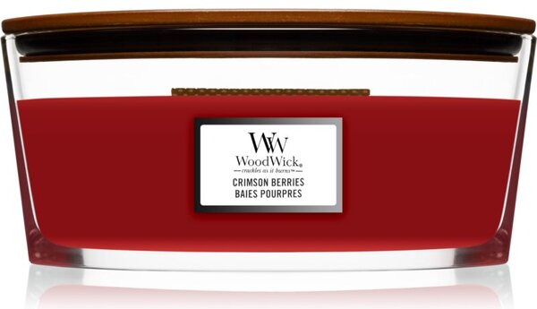 Woodwick Crimson Berries vonná svíčka s dřevěným knotem (hearthwick) 453,6 g