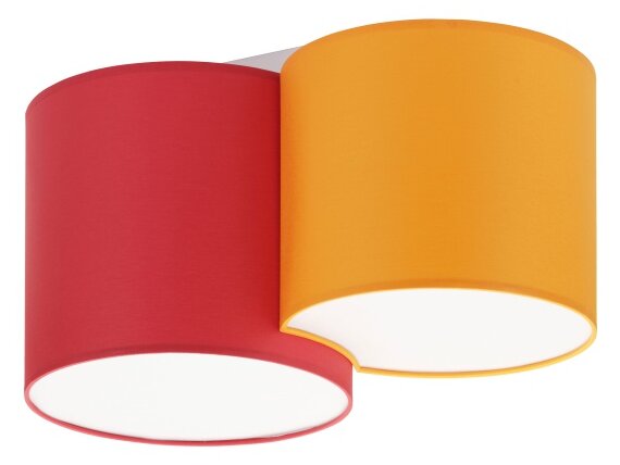 TK LIGHTING Stropní svítidlo - MONA 3274, 230V/15W/2xE27, červená/oranžová/bílá