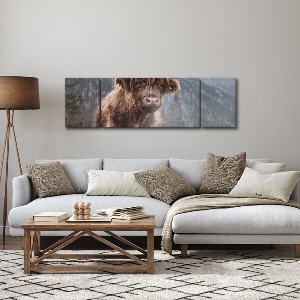 Obraz - Highlander kráva (170x50 cm)