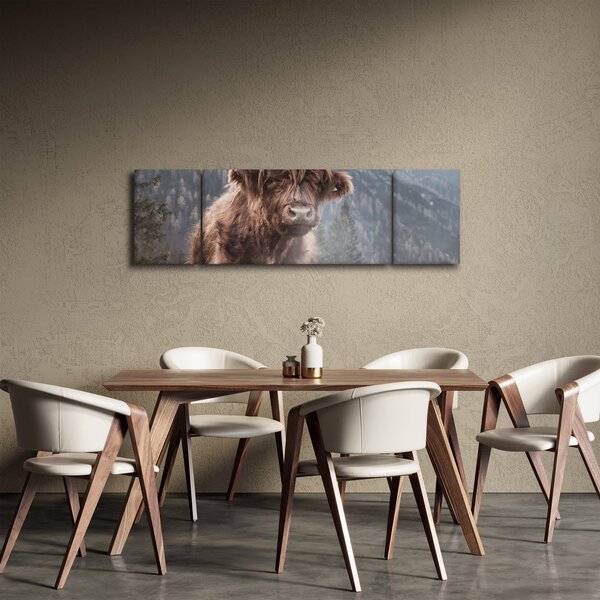 Obraz - Highlander kráva (170x50 cm)