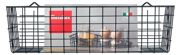 Černý nástěnný kuchyňský košík Metaltex Koala Lava