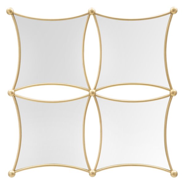 Zlaté nástěnné zrcadlo Jalmava, 68x3,5x68 cm