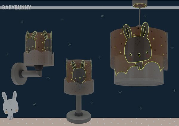 Dalber 61159S BUNNY - Dětské nástěnné svítidlo s kabelem do zásuvky + Dárek LED žárovka (Dětské nástěnné svítidlo s motivem králíčka)