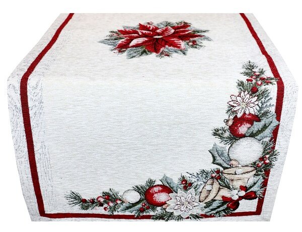 Vánoční gobelínový běhoun na stůl Chenille IT022 40x130 cm Vícebarevná
