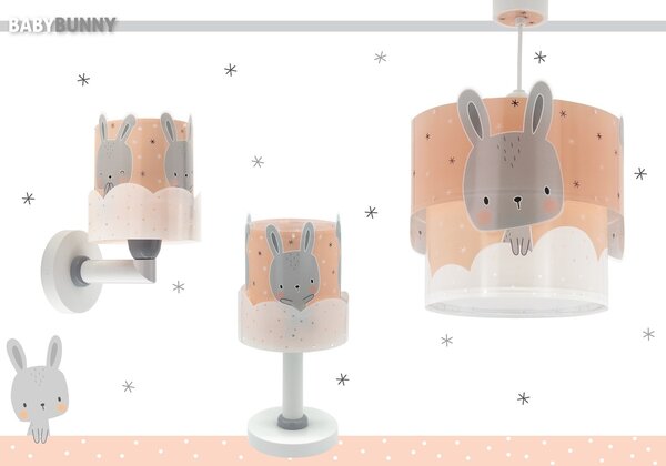 Dalber 61159S BUNNY - Dětské nástěnné svítidlo s kabelem do zásuvky + Dárek LED žárovka (Dětské nástěnné svítidlo s motivem králíčka)