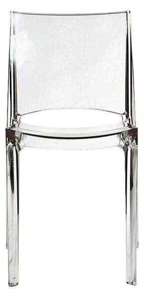 Jídelní stohovatelná židle B-SIDE – moderní design polykarbonát antracite transparente