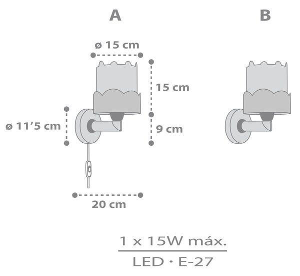 Dalber 61159S BUNNY - Dětské nástěnné svítidlo s kabelem do zásuvky + Dárek LED žárovka (Dětské nástěnné svítidlo s motivem králíčka)