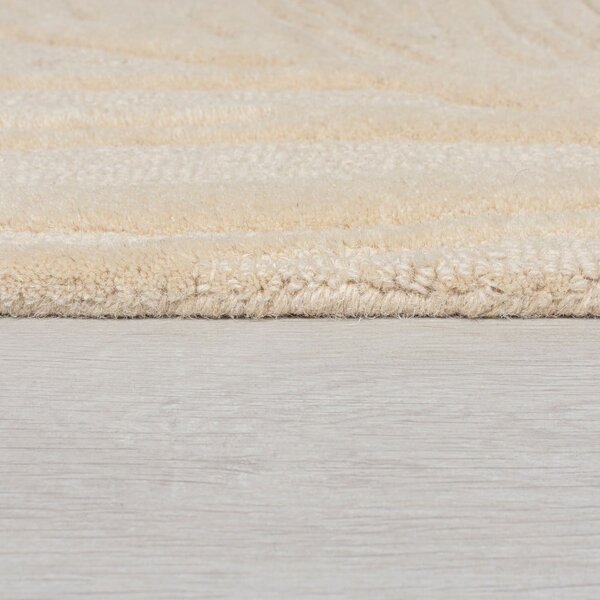 Béžový vlněný koberec Flair Rugs Lino Leaf, 120 x 170 cm