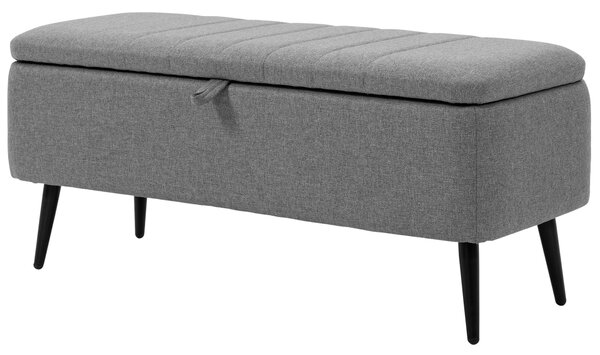 HOMCOM Úložná Lavice s Polstrovaným Sedadlem, Ottoman s Ocelovými Nohami, Úložný Truhlicový Stolek do Obývacího Pokoje, Ložnice nebo Chodby 102 x 40 x