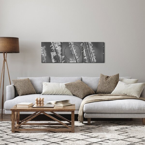 Obraz - Mrazivá zima (s hodinami) (90x30 cm)