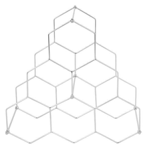 Compactor stojan na víno HEXAGON pro 6 lahví, skládací, 28 x 28 x 14,5 cm, chromovaný