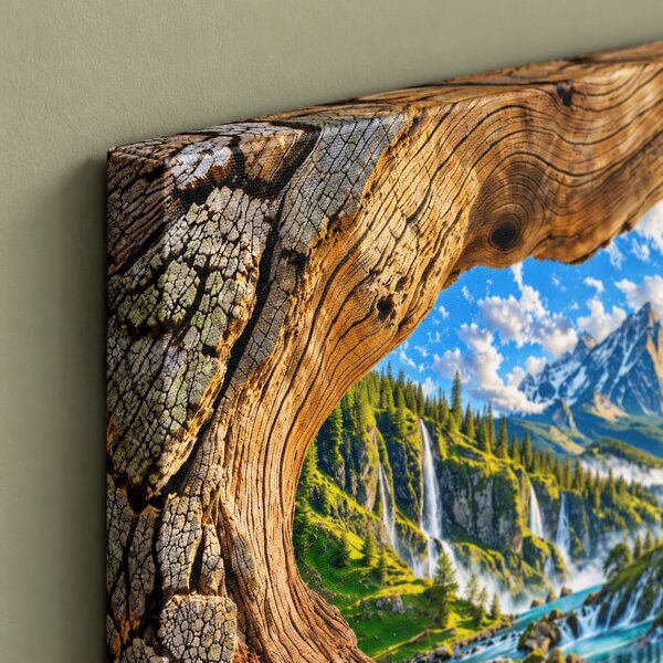 Obraz na plátně - Strom života Země zaslíbená FeelHappy.cz Rozměr obrazu (Šířka x Výška): 60 x 20 cm