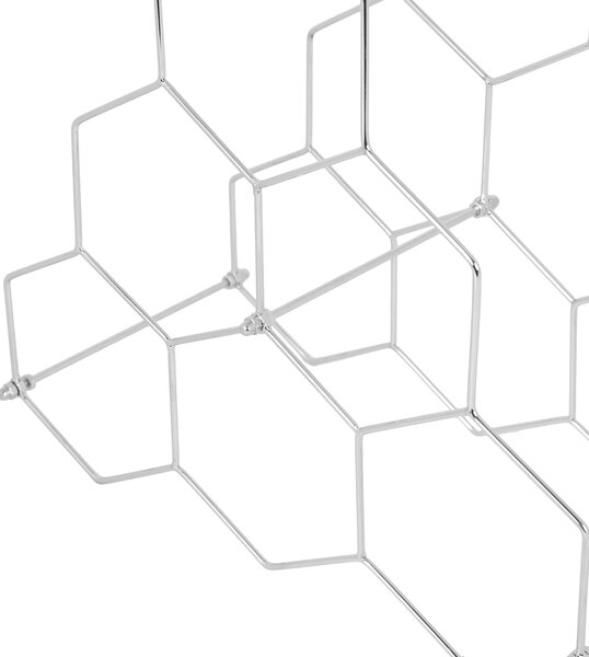 Compactor stojan na víno HEXAGON pro 6 lahví, skládací, 28 x 28 x 14,5 cm, chromovaný