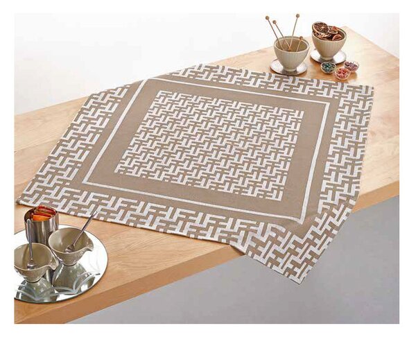 Gobelínový ubrus na stůl Glamour béžový 90x90 cm Chenille IT105 Barva Béžová Rozměry 90x90 cm