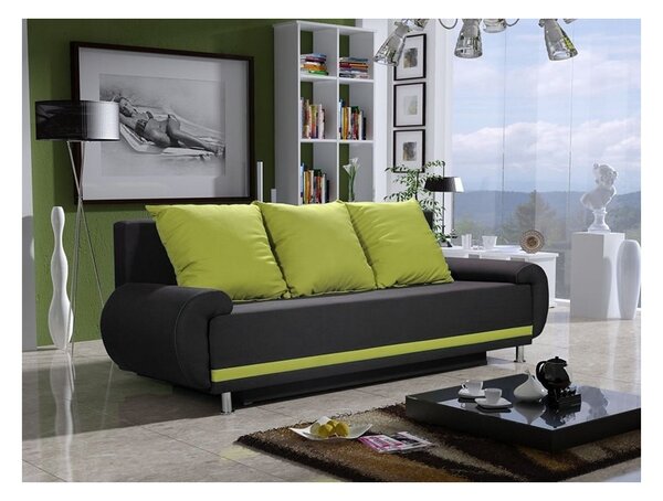 Designová pohovka AMITERNO, zelená + černá
