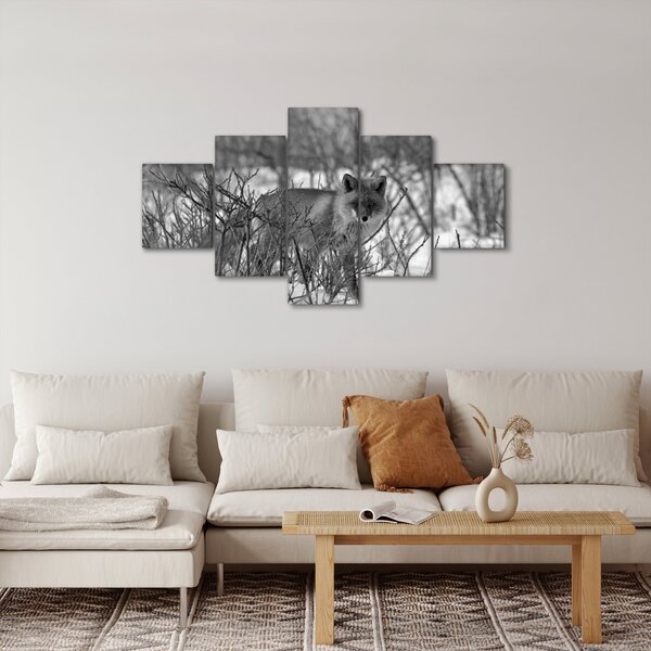 Obraz - Liška v zimě (125x70 cm)