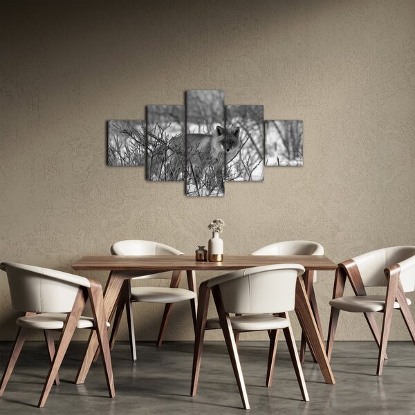 Obraz - Liška v zimě (125x70 cm)