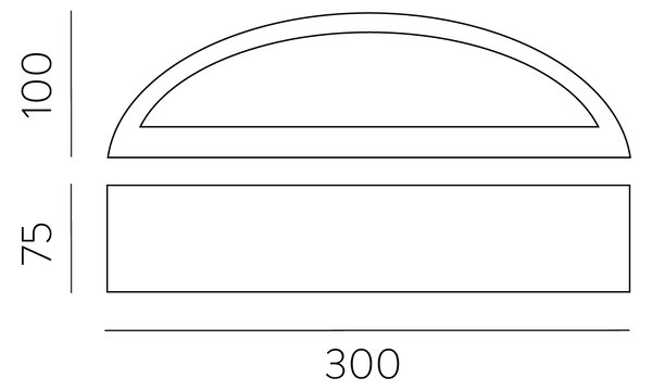 ACB Iluminacion Nástěnné svítidlo ALBA, š. 30 cm, 1xE14 9W