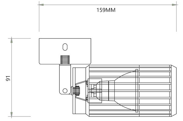 Bodové svítidlo Vertical, 1x černé kovové stínítko, b