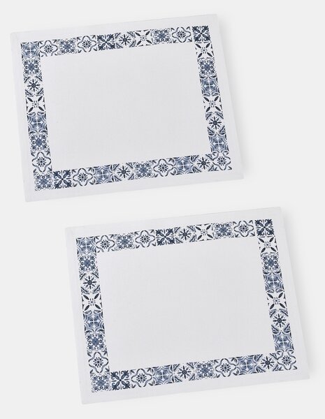 Sinsay - Stolní prostírání s dekorativním okrajem 2 pack - námořnická modrá