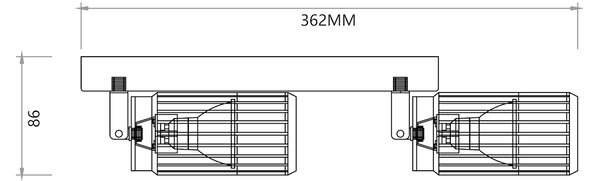 Bodové svítidlo Vertical, 2x bílé kovové stínítko, w