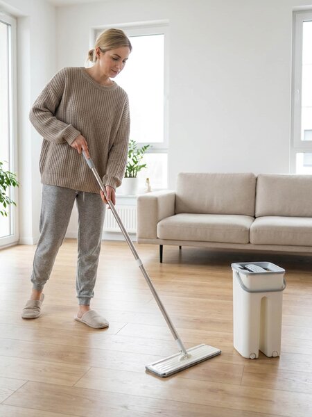 Sinsay - Mop s kbelíkem - krémová