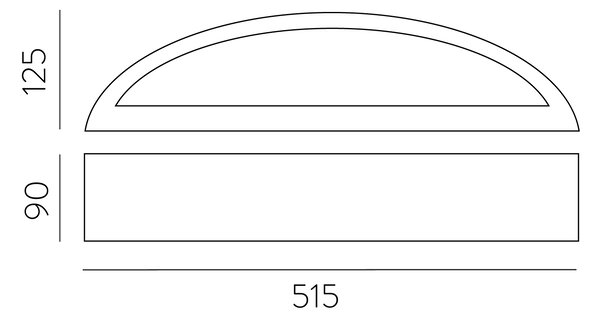 ACB Iluminacion Nástěnné LED svítidlo ALBA, š. 51 cm, 2xE14 9W