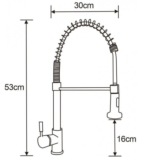 Mexen Clara kuchyňská baterie, inox - 670501-99