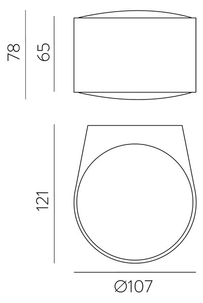 ACB Iluminacion Nástěnné LED svítidlo ANIA, ⌀ 107 mm, 2x6W, CRI80, IP65 Barva: Bílá
