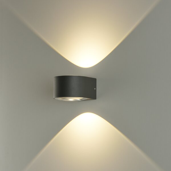 ACB Iluminacion Nástěnné LED svítidlo ANIA, ⌀ 107 mm, 2x6W, CRI80, IP65 Barva: Bílá